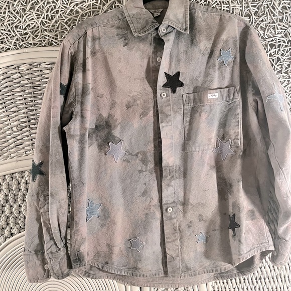 Hand dyed and patched with denim- one of a kind - Picture 1 of 5